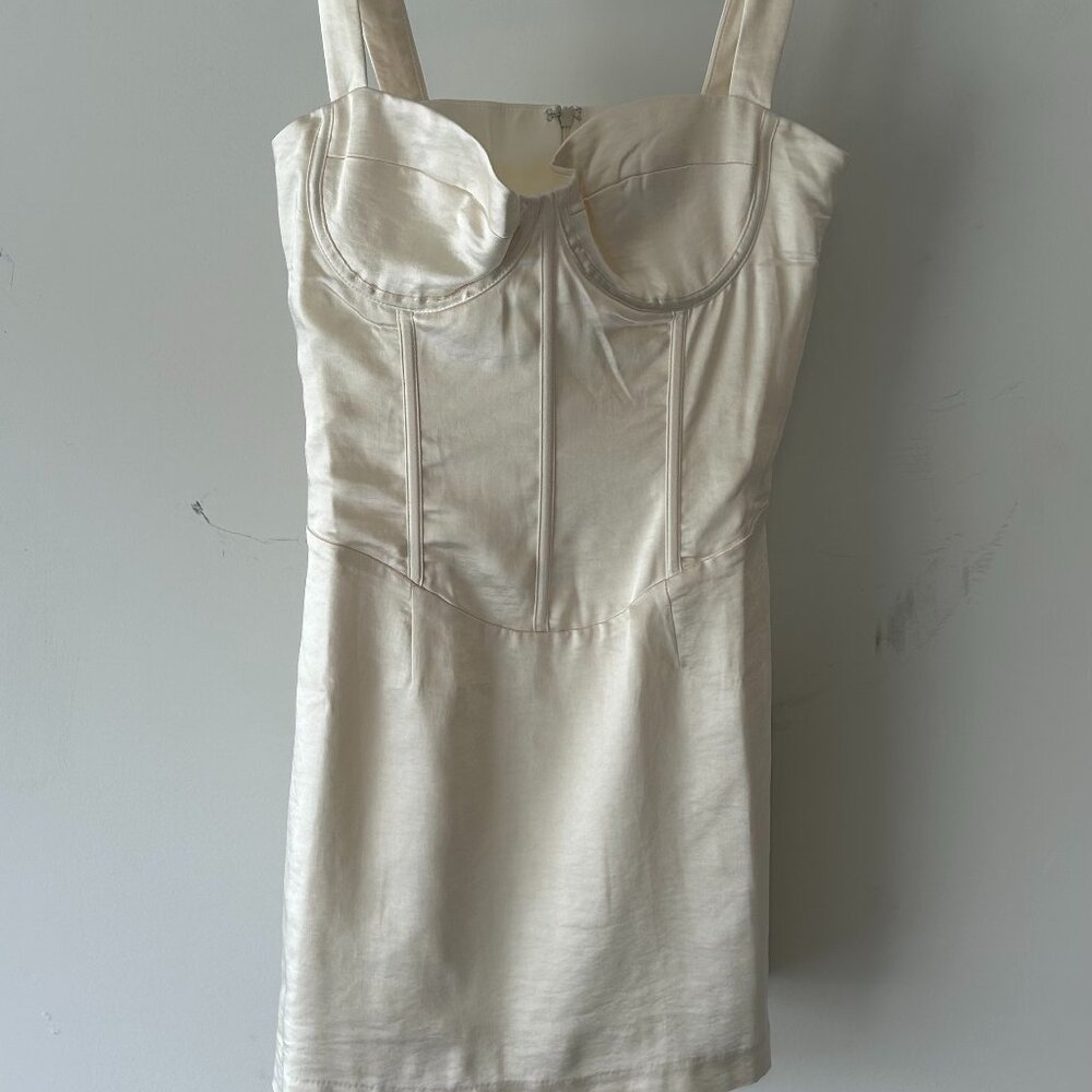 Runaway the Label Elegant Cream Mini Dress